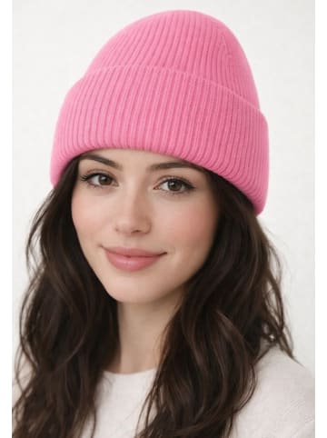 Yuhu Beanie aus recyceltem Polyester Unisex für Herbst und Winter in Pink