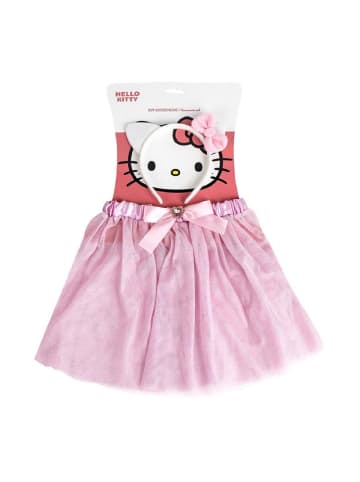 COFI 1453 Hello Kitty Tutu mit Kopfschmuck 2 Tlg.- Kostüm zubehör für Kinder in Schwarz
