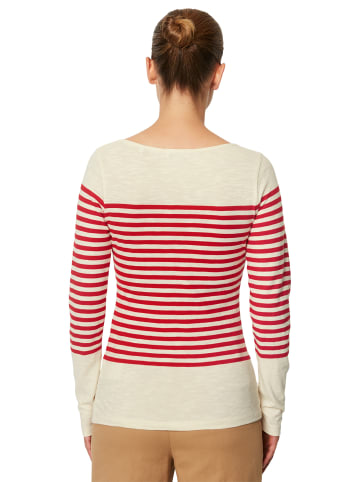 Marc O'Polo Ringel-Longsleeve regular in multi/ shiny red