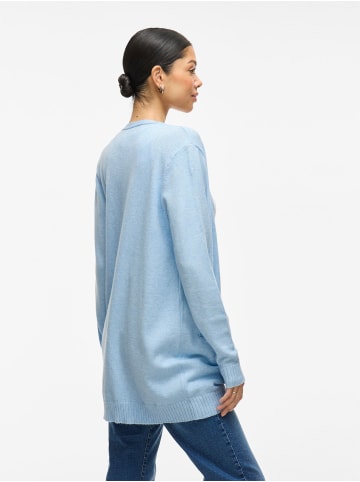 Vila Feinstrick Basic Cardigan Stretch mit Taschen VIRIL in Blau-2