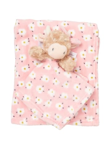 Snuggle Tots Decke Schnuffeltuch Set Giraffe in rosa/pink