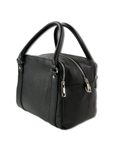 Toscanto Leder Umhängetasche, Citytasche Toscanto Tasche schwarz ca. 22cm
