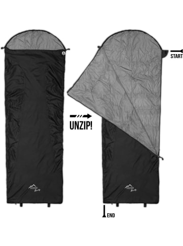 Normani Outdoor Sports Ultralight-Schlafsack (RV rechts) Runty in Schwarz/Schwarz