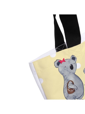 Mr. & Mrs. Panda Shopper Koala Familie zwei mit Spruch in Gelb Pastell