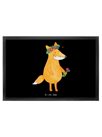 Mr. & Mrs. Panda fußmatte Fuchs Blumen ohne Spruch in Schwarz