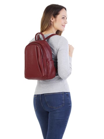 Samantha Look Rucksack echt Leder in rot