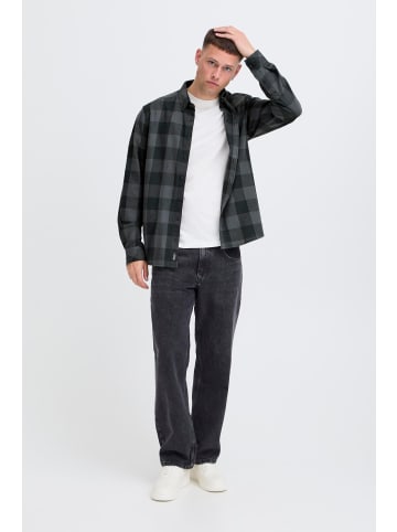 BLEND Langarmshirt mit Rundhalsausschnitt und aufgesticktem Logo in Schwarz