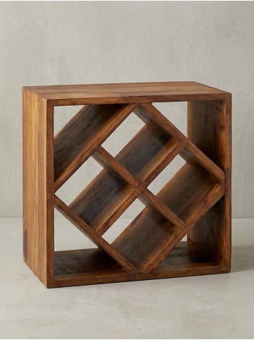 KADIMA DESIGN Weinregal | Sheesham, 40x40x25cm, 8 Flaschen
