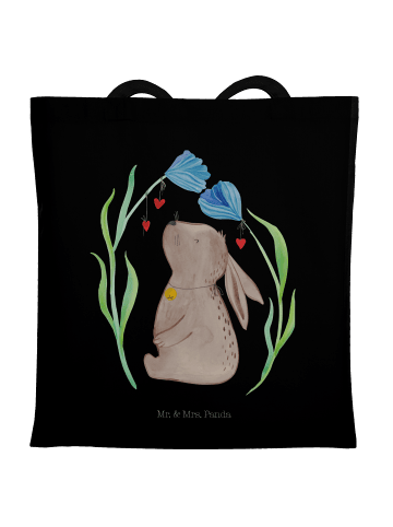 Mr. & Mrs. Panda Schultasche Hase Blume ohne Spruch in Schwarz