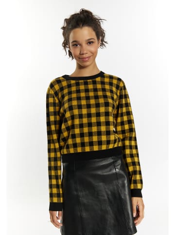 myMo ROCKS Damen Strickpullover in Schwarz Gelb