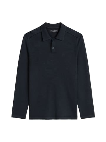 Marc O'Polo Strick-Poloshirt regular in Dark Navy