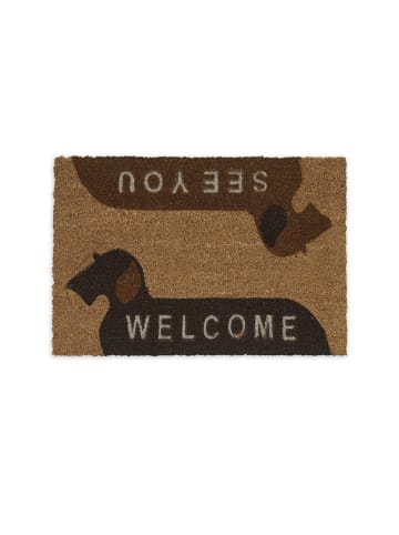 relaxdays Fußmatte "Welcome - See You" in Natur - (B)60 x (T)40 cm
