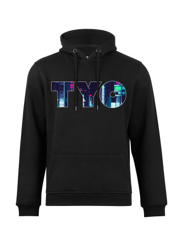 Cotton Prime® Hoodie Skyline Tokio - Weltenbummler Kollektion in Schwarz