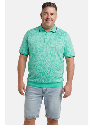 Men Plus Poloshirt in blaugrün