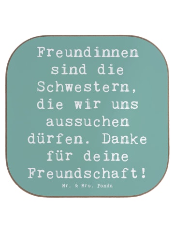 Mr. & Mrs. Panda Bierdeckel Spruch Freundinnen Schwestern mit Sp... in Meeresbrise
