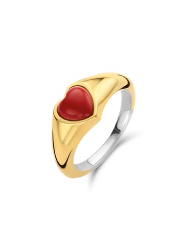 Ti Sento Milano Ring "herzförmig bicolor vergoldet" in Gold