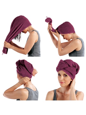 Erwin Müller Frottier Turban 2er-Pack in beere
