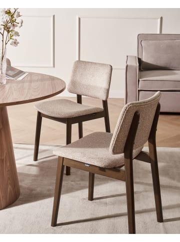 Beliani 2er-Set Esszimmerstuhl BLANE in Braun/Beige