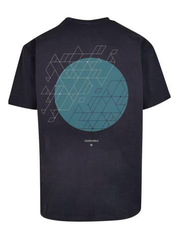 F4NT4STIC Heavy Oversize T-Shirt Geometric Grau in marineblau