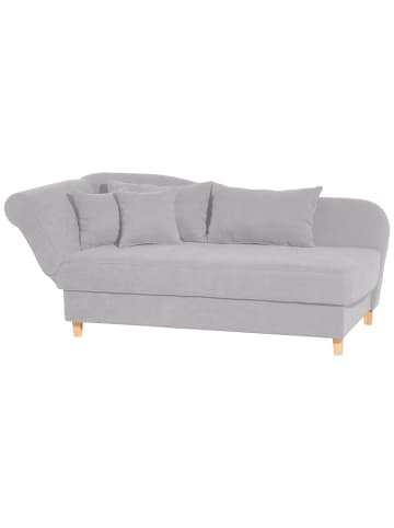 58 aufm Kessel RECAMIERE mit Armteil links klappbar Katia Veloursstoff Buche/silber