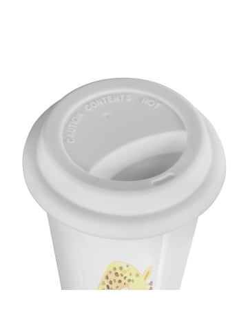 Mr. & Mrs. Panda Thermo Kaffeebecher Giraffe Kind mit Spruch in Weiß