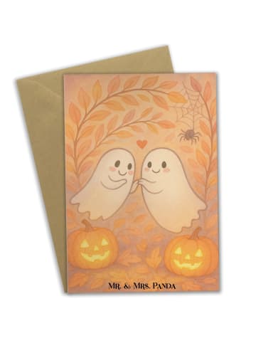Mr. & Mrs. Panda Beileidskarte Gespenster  Liebe  Design ohne Sp... in Weiß