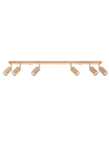 Nice Lamps Deckenleuchte LUDWIK 6 in Natur Holz (H)20 (B)5cm (L)120cm