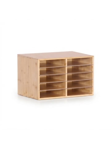 relaxdays Dokumentenablage in Natur - (B)49 x (H)31 x (T)31 cm