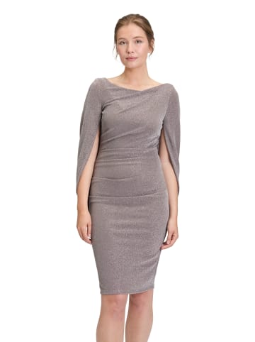 Vera Mont Cocktailkleid im Glitzer-Look in Taupe/Silver