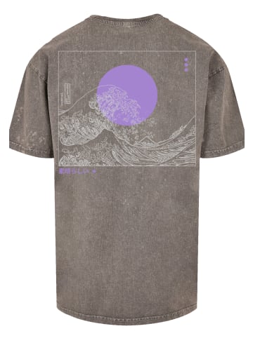 F4NT4STIC Oversize T-Shirt Kanagawa Welle in Asphalt
