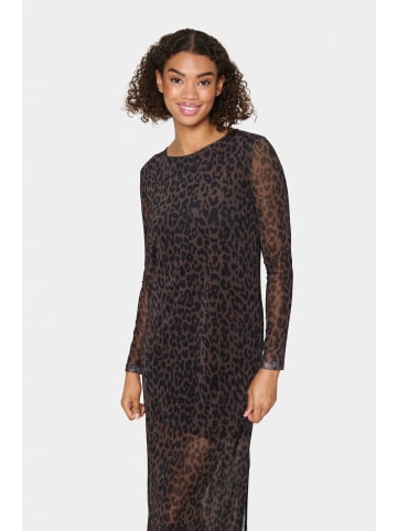SAINT TROPEZ Kleid ZulvirSZ Fitted in Chocolate Brown Leopard