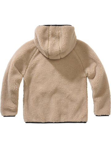 Brandit Kinder Fleecejacke/Fleecepullover "Kids Teddyfleece Jacket Hooded" in Braun