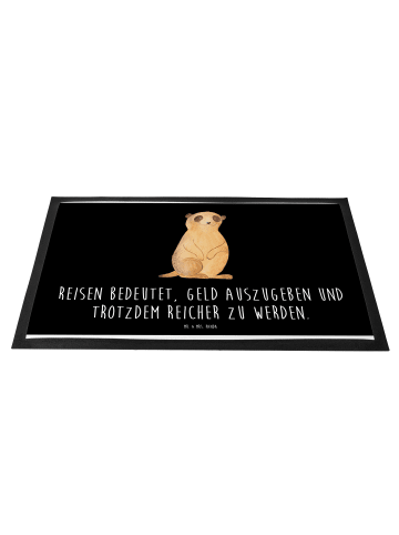 Mr. & Mrs. Panda Türmatte Erdmännchen mit Spruch in Schwarz