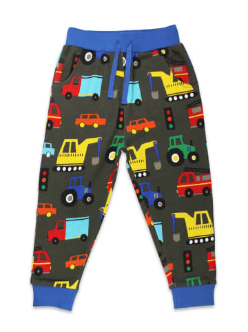 Toby Tiger Jogginghose mit Fahrzeug Print in grau