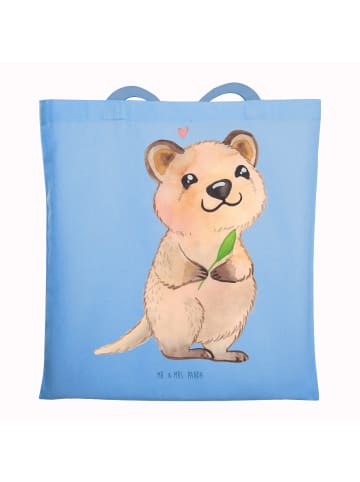 Mr. & Mrs. Panda Tragetasche Quokka Happy ohne Spruch in Sky Blue