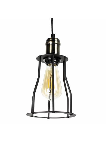 Licht-Erlebnisse Pendelleuchte Ø 15 x (T)20 cm in Schwarz