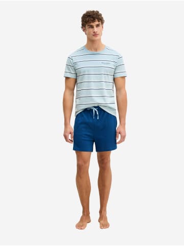 Marc O'Polo Pyjama Mix N Match in niagara mist stripe/navy peony