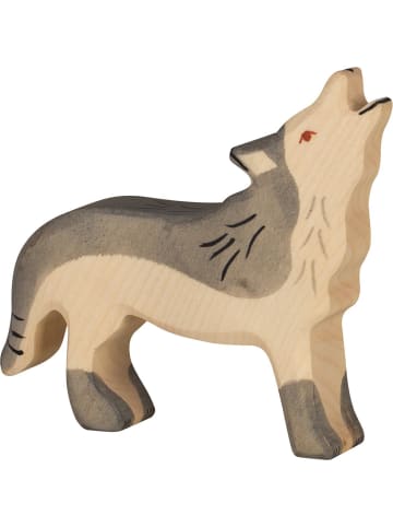 Holztiger Wolf aus Holz - heulend - ab 3 Jahren