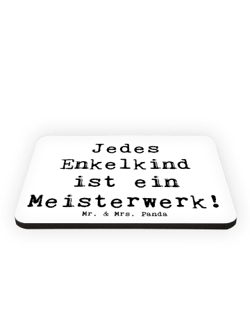 Mr. & Mrs. Panda Kühlschrankmagnet Spruch Enkelkinder Meisterwer... in Weiß