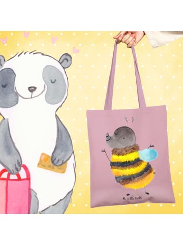 Mr. & Mrs. Panda Shopping Tasche Hummel flauschig ohne Spruch in Rosa Pastell