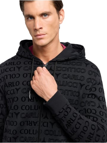 Carlo Colucci Sweatjacke Di Vito in Schwarz