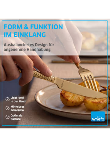 Amefa 24-tlg. Besteckset FELICITY in schwarz