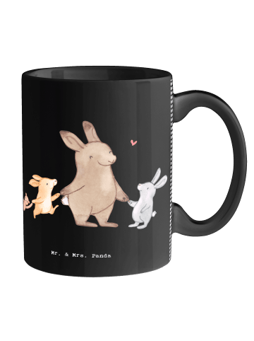 Mr. & Mrs. Panda Tasse Erzieher Herz ohne Spruch in Schwarz