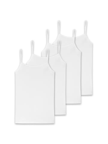 Schiesser Unterhemd 4er Pack in Weiß