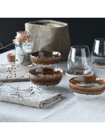 CreaTable 6 er-Set 21819 Cascade Dip-Schalen Set in Braun