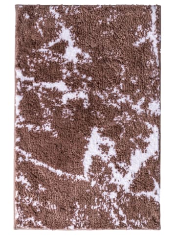 RIDDER Badezimmerteppich Marmor beige-weiß