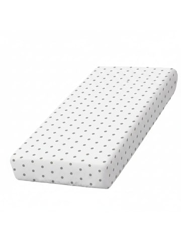 Räuberella Kinder-Spannbettlaken Graue Tupfen in Weiß - 140 x 70 cm