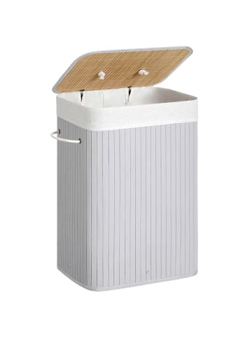 SONGMICS Wäschekorb Ronex in Grau - (B)40 x (H)60 x (T)30 cm