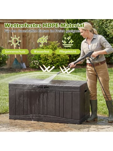 COSTWAY Gartenbox 300L in Braun