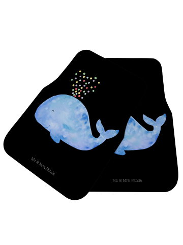 Mr. & Mrs. Panda Auto-Fußmatte Wal Konfetti ohne Spruch in Schwarz